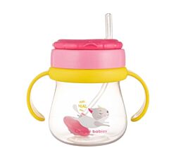 CANPOL BABIES ŠOLJA SA SLAMČICOM "CAT" - 250ml