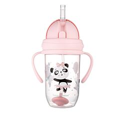 CANPOL BABIES NON-SPILL SPORTSKA ŠOLJA SA SLAMČICOM TEG 270ml 56/606 EXOTIC ANIMALS - PINK