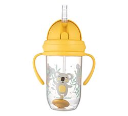 CANPOL BABIES NON-SPILL SPORTSKA ŠOLJA SA SLAMČICOM TEG 270ml 56/606 EXOTIC ANIMALS - YELLOW