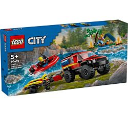 LEGO Igračka 60412 Vatrogasni kamion 4x4 s čamcem za spasavanje