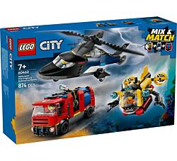 Lego Igračka Remiks helikoptera, vatrogasnog vozila i podmornice 60462
