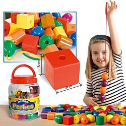 Pertini Igračka Jumbo pertlice nizalice u tegli