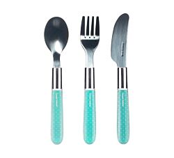 CANPOL BABIES PRIBOR - METALNI SET NOŽ, VILJUŠKA I  KAŠIKA 9/477 - BLUE