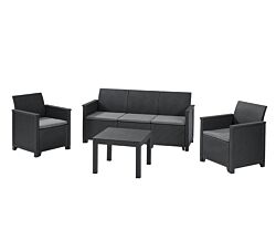 Keter Baštenski set Elodie 3 seater CU 246150 - Grafit