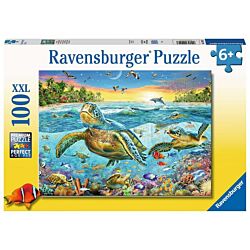 Ravensburger puzzle- Plivanje sa kornjačama RA12942