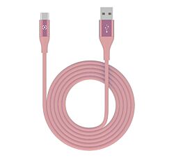 Celly Konverter kabl USB-A na USB-C (m/m) 3 m - Roze