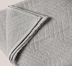 STEFAN Frotir prekrivač 200 cm x 210 cm talas - Sivi