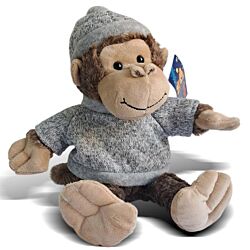 Pertini Plišani braon majmun sa kapom i džemperom 1039155