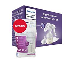 Avent Pumpica za izmlazavanje Natural + Kesice za odlaganje mleka SCF330/603